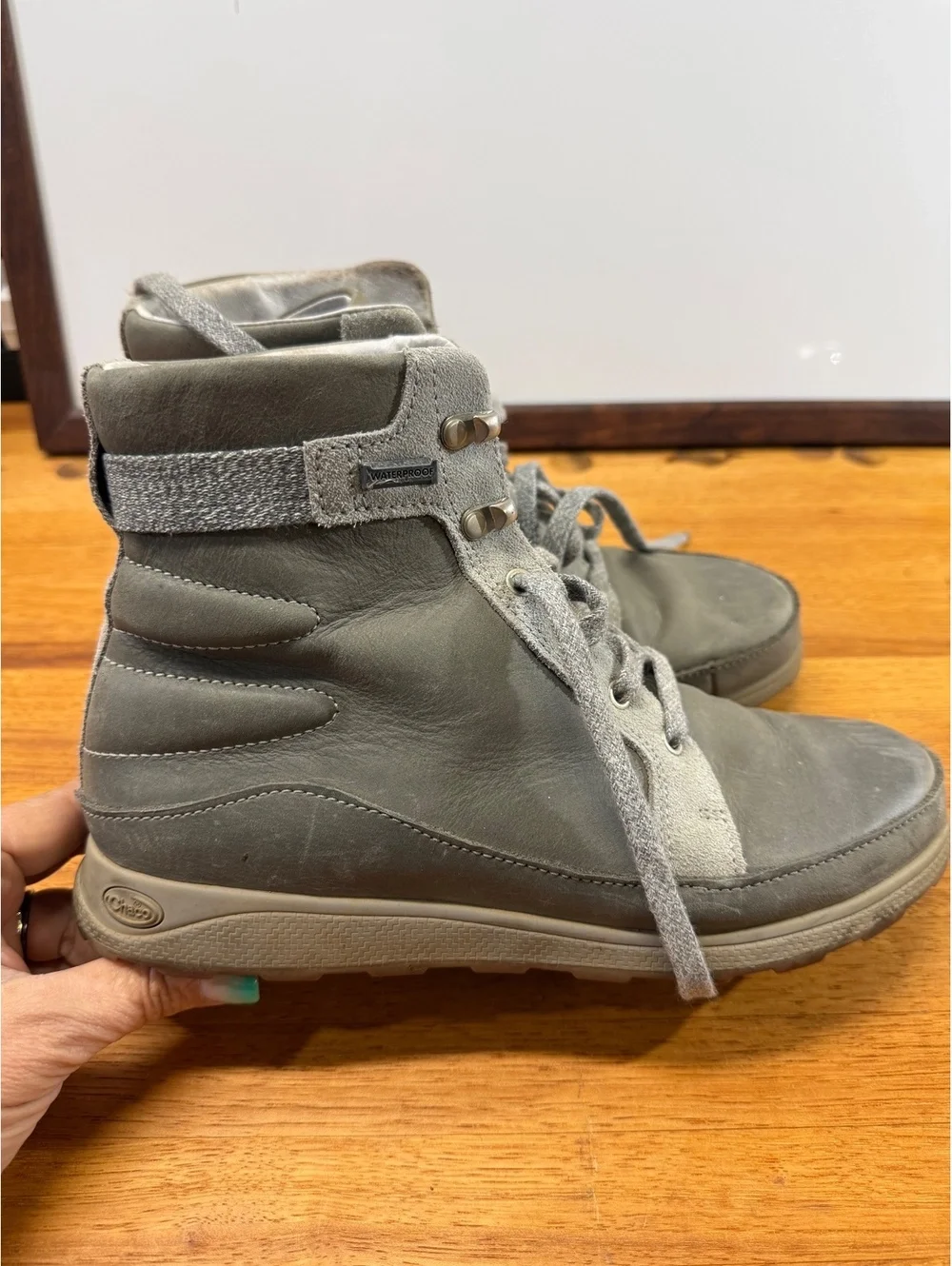 Chaco Women's Waterproof Leather and Suede Winter Boots with Ankle Support 8